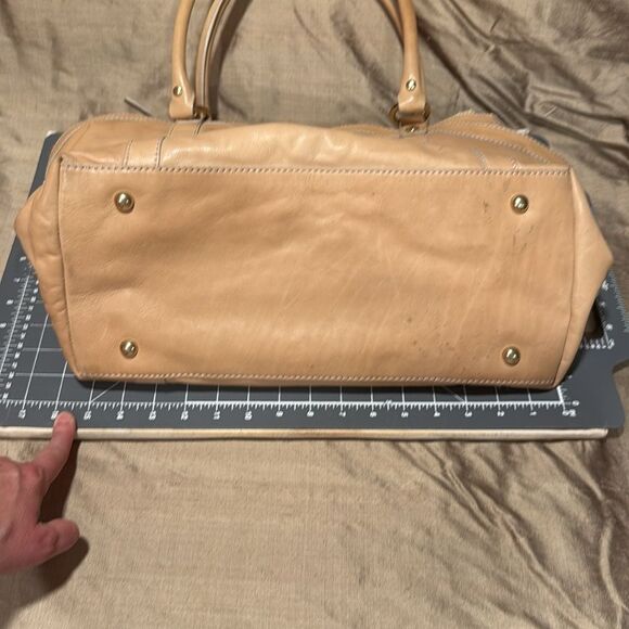 J. Crew Taupe Leather Satchel - Picture 2 of 8